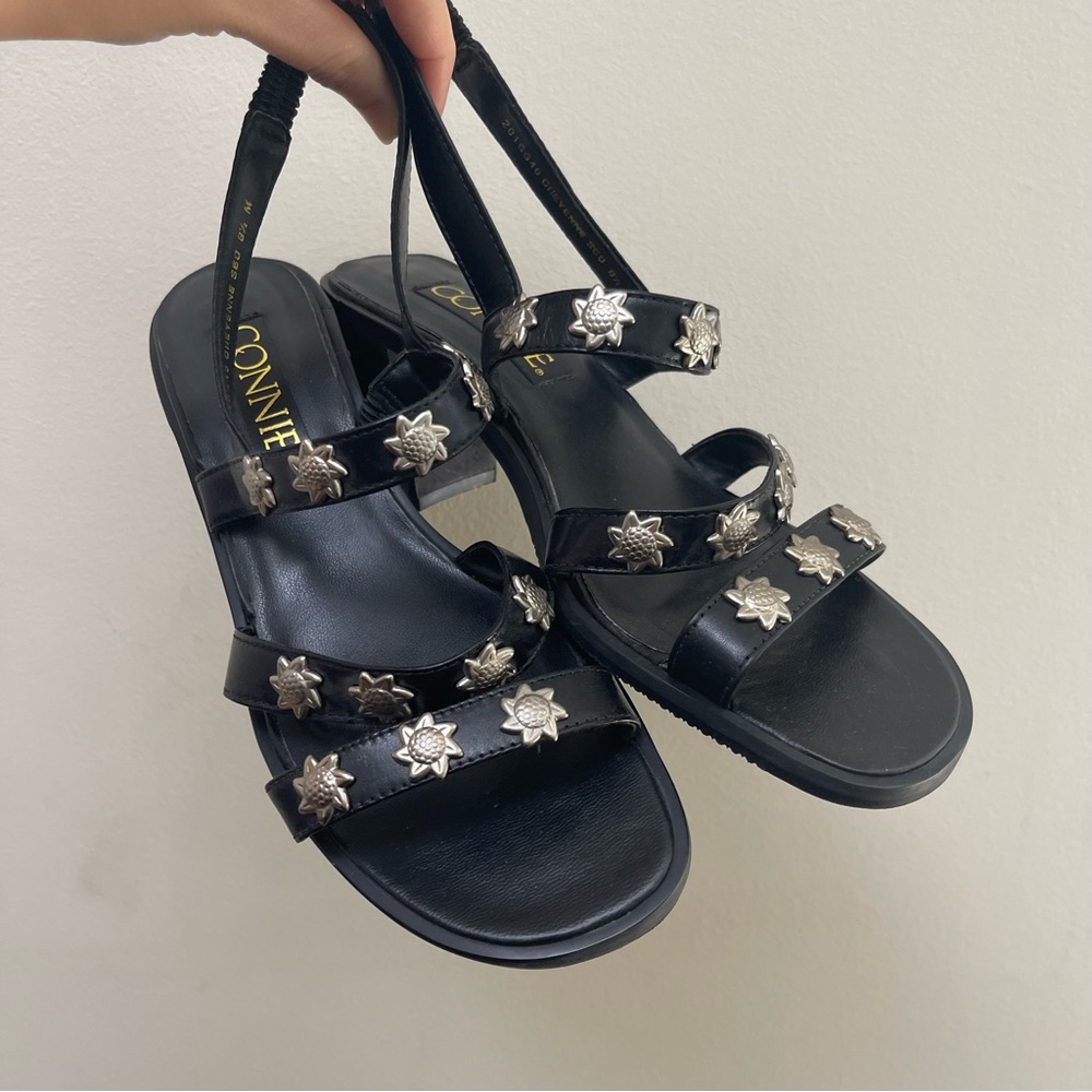 Connie Western Metal Florals Sandals - Picture 2 of 10